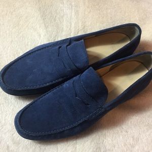 bally blue suede shoes